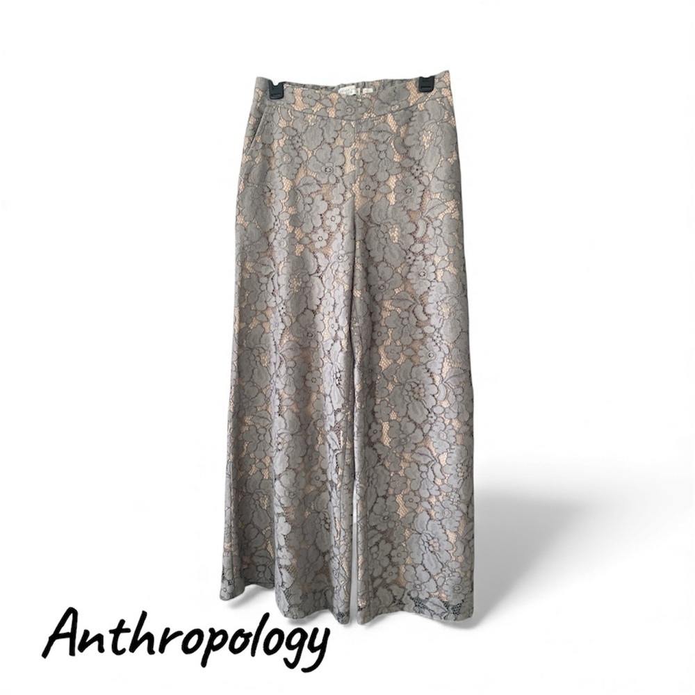✨ Anthropologie Feather Bone Lace Wide-Leg Pants – Size  XS